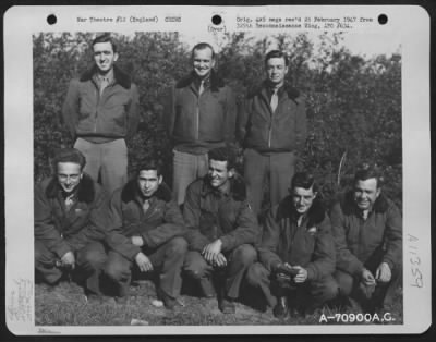 Thumbnail for General > Lt. Donavan And Crew Of The 527Th Bomb Squadron, 379Th Bomb Group Pose For The Photographer At An 8Th Air Force Base In England On 19 April 1945.