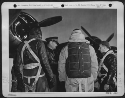 Thumbnail for General > Gen. Johnson briefing  men immediately before mission take-off.