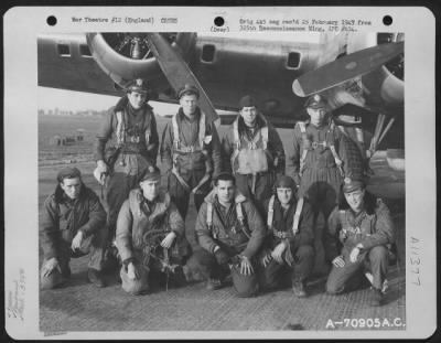 Thumbnail for General > Lt. White And Crew Of The 379Th Bomb Group Pose Beside A Boeing B-17 "Flying Fortress" At An 8Th Air Force Base In England On 15 March 1945.