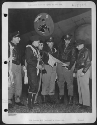 Thumbnail for General > FIRST HAND INofRMATION--Getting informationon weather, one of the most important factors in directing aerial operations against Germany, Lt. Gen. James H. Doolittle, Commanding General of the 8th AF in the European Theater of Operations