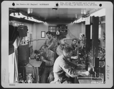 Thumbnail for Miscellaneous > Men At Work In The Instrument Shop Of The 353Rd Fighter Group At Their Base In England.  4 September 1944.