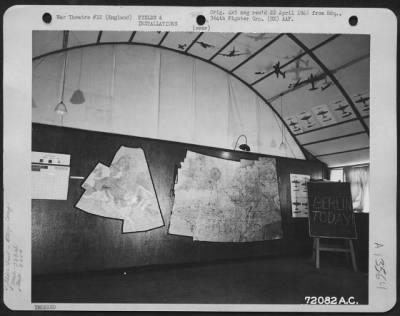 General > Operations Room Of The 383Rd Fighter Squadron, 264Th Fighter Group, 67Th Fighter Wing At 8Th Air Force Station F-375, Honnington, England.  20 April 1944.