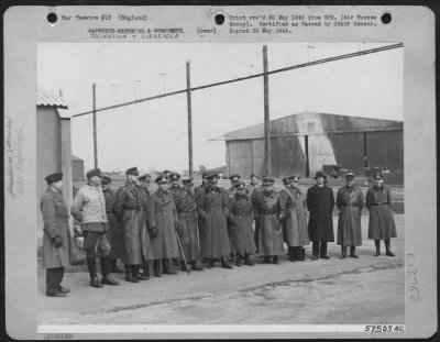 General > High German Officers 'Pay Visit' To London -- Stripped Of All Power To Command Anything But Their Own Facial Expressions Are These 18 General-Majors And General-Lieutenants Transported From A P.O.W. Camp In Northern England To London, For Interrogation.