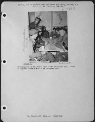 Thumbnail for General > Interrogation Of Lt. Bink'S Crew Of The 385Th Bomb Group, Based In England, After A Mission On 19 August 1943.