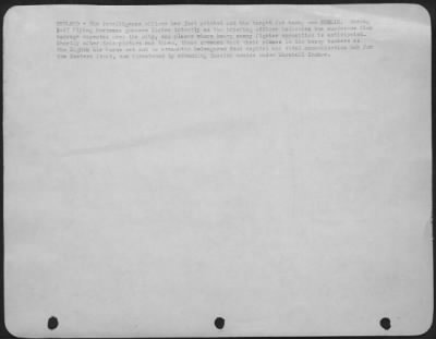 Thumbnail for General > England - The Intelligence Officer Has Just Pointed Out The Target For Today -- Berlin.  Boeing B-17 "Flying Fortress" Gunners Listen Intently As The Briefing Officer Indicates The Murderous Flak Barrage Expected Over The City, And Places Where Heavy Enem