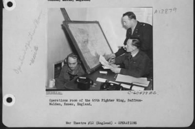 Thumbnail for General > Operations Room Of The 65Th Fighter Wing, Saffron-Walden, Essex, England.