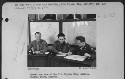 Thumbnail for General > Operations Room Of The 65Th Fighter Wing, Saffron-Walden, Essex, England.