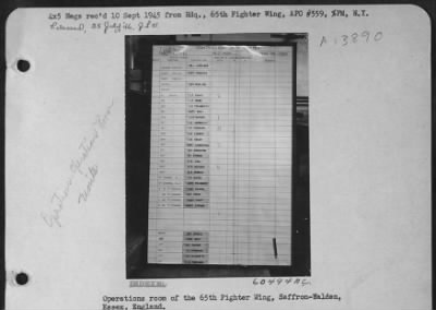 Thumbnail for General > Operations Room Of The 65Th Fighter Wing, Saffron-Walden, Essex, England.