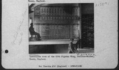 Thumbnail for General > Operations Room Of The 65Th Fighter Wing, Saffron-Walden, Essex, England.