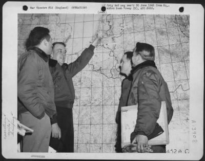 Thumbnail for General > Personnel Of The 493Rd Bomb Group Being Briefed Before A Bombing Mission.  England, 7 April 1945.