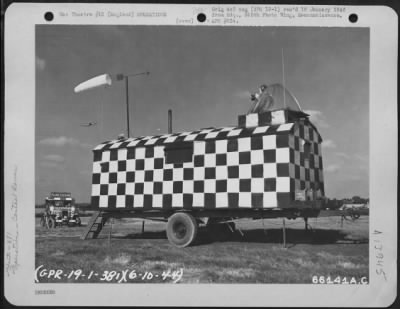 General > A Caravan Traffic Control Trailer Of The 381St Bomb Group At 8Th Air Force Station 167 In England, 6 October 1944.