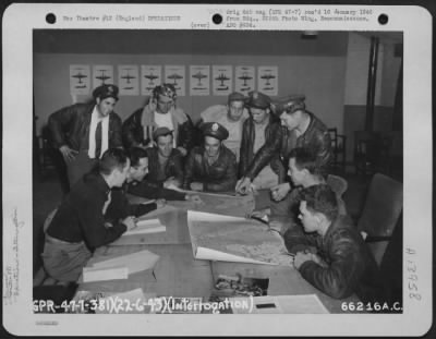 General > A Crew Of The 381St Bomb Group Is Interrogated After A Bombing Mission Over Enemy Territory.  22 June 1943, England.