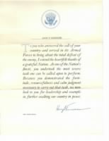 Thumbnail for Harry Truman letter for service in Armed Forces for Alvin T Baumeister.jpg