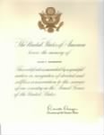 Thumbnail for President Ronald Reagan recognition Alvin T. Baumeister.jpg