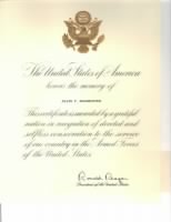 Thumbnail for President Ronald Reagan recognition Alvin T. Baumeister.jpg