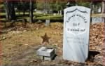 Thumbnail for Darius Bunker headstone. The headstone of Private Darius Bunker in the Protestant Cemetery, next to the graves of his son and grandson..JPG