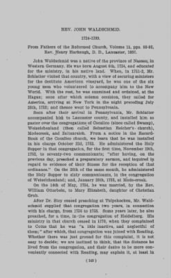 Volume VI > Baptismal and Marriage Records. Rev. John Waldschmidt, 1752-1786.