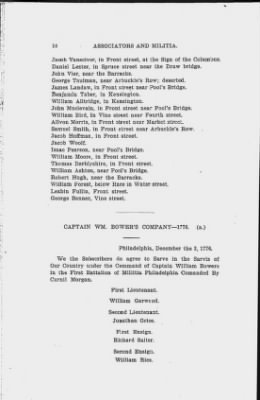 Thumbnail for Volume I > Muster Rolls Relating to the Associators and Militia of the City of Philadelphia.