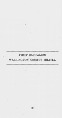 Thumbnail for Volume II > First Battalion Washington County Militia.