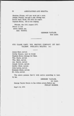 Thumbnail for Volume I > Muster Rolls Relating to the Associators and Militia of the City of Philadelphia.