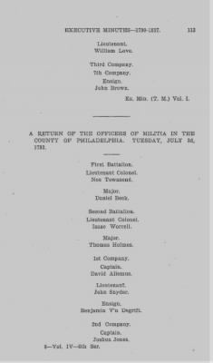 Thumbnail for Volume IV > Military Abstracts from Executive Minutes. Vols. 1-9 Inclusive. 1790-1817.