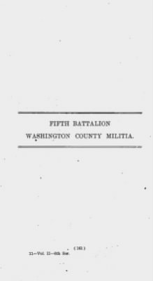 Volume II > Fifth Battalion Washington County Militia.