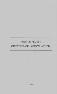 Thumbnail for Volume II > First Battalion Westmoreland County Militia.