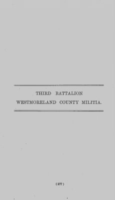 Thumbnail for Volume II > Third Battalion Westmoreland County Militia.