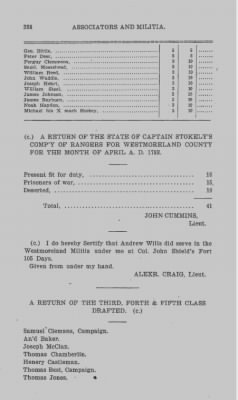 Volume II > Battalions Not Stated Westmoreland County Militia.