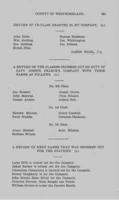 Volume II > Battalions Not Stated Westmoreland County Militia.