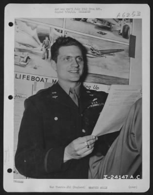 General > Major (then Captain) Robert K. Morgan of Biltmore Estates, Asheville, North Carolina, flight officer of the Boeing B-17 "Memphis Belle".