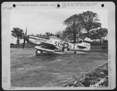 Thumbnail for North American > North American P-51 "Dallas Doll" Of The 353Rd Fighter Group Stands Ready At Its Airbase In England, To Take Off On A Moments Notice.  December 1944.