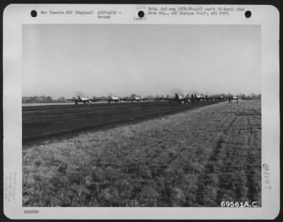 North American > Soon These North American P-51 "Mustangs" Of The 353Rd Fighter Group, With The Engins Roaring, Will Take Off From The English Base Into The 'Wild-Blue-Yonder' For A Strike Against The Enemy Over Hitler'S Europe. December 1944.