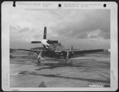 Thumbnail for North American > Major Stapleton'S North American P-51 'Esie' Of The 364Th Fighter Group, 67Th Fighter Wing, Parked On The Strip At 8Th Air Force Station F-375, Honnington, England.  20 December 1944.