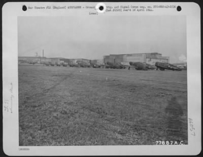 North American > North American P-51S And Republic P-47S At Lockheed Reassembly Plant, Liverpool Airport, Speke, Liverpool, England.  14 December 1943.