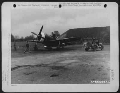 Republic > Republic P-47 'Thunderbolt' Visits The 381St Bomb Group Base At 8Th Air Force Station 167.