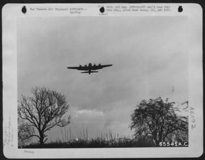 Boeing > A Boeing B-17 "Flying Fortress" Of The 401St Bomb Group Comes In For A Landing At An 8Th Air Force Base In England.  30 November 1943.