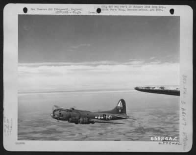 Thumbnail for Boeing > The Boeing B-17 "Flying Fortress" 'Winsome Winn' Part Of A 381St Bomb Group Formation En Route To Bomb Enemy Installations In Europe - Flies Over The Patchwork Landscape Near Ridgewell, England.  31 August 1943.