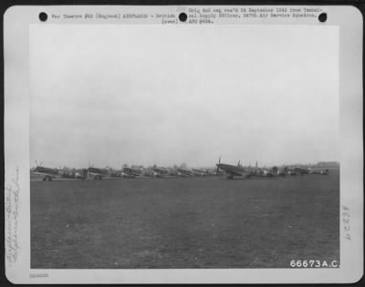 Thumbnail for British > British Spitfires On The Line At 1St Combat Crew Replacement Center, Aaf Station 112, England 30 March 1944.