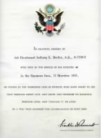 Thumbnail for 2Lt Anthony L. Destro _  US Flag Certificate  _ B-24 Bombardier on #42-7554 _ KIA 22 DEC 1943_  resized.jpg