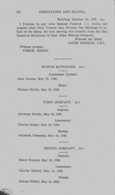 Volume V > Muster Rolls and Papers Relating to the Associators and Militia of the County of Berks.