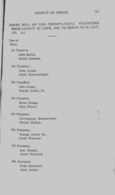 Thumbnail for Volume V > Muster Rolls and Papers Relating to the Associators and Militia of the County of Berks.