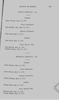 Volume V > Muster Rolls and Papers Relating to the Associators and Militia of the County of Berks.