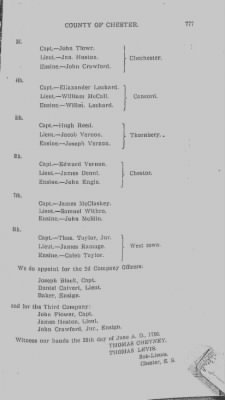 Thumbnail for Volume V > Muster Rolls Relating to the Associators and Militia of the County of Chester.