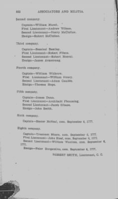 Volume V > Muster Rolls Relating to the Associators and Militia of the County of Chester.