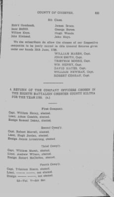 Volume V > Muster Rolls Relating to the Associators and Militia of the County of Chester.