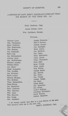 Volume V > Muster Rolls Relating to the Associators and Militia of the County of Chester.