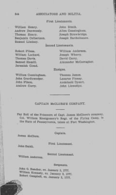 Volume V > Muster Rolls Relating to the Associators and Militia of the County of Chester.