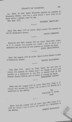 Volume V > Muster Rolls Relating to the Associators and Militia of the County of Chester.