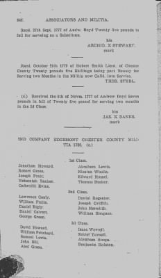 Volume V > Muster Rolls Relating to the Associators and Militia of the County of Chester.